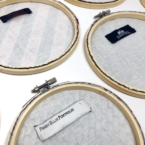 Necktie wall hanging set, navy blue and pink, ties - Picture 8 of 10